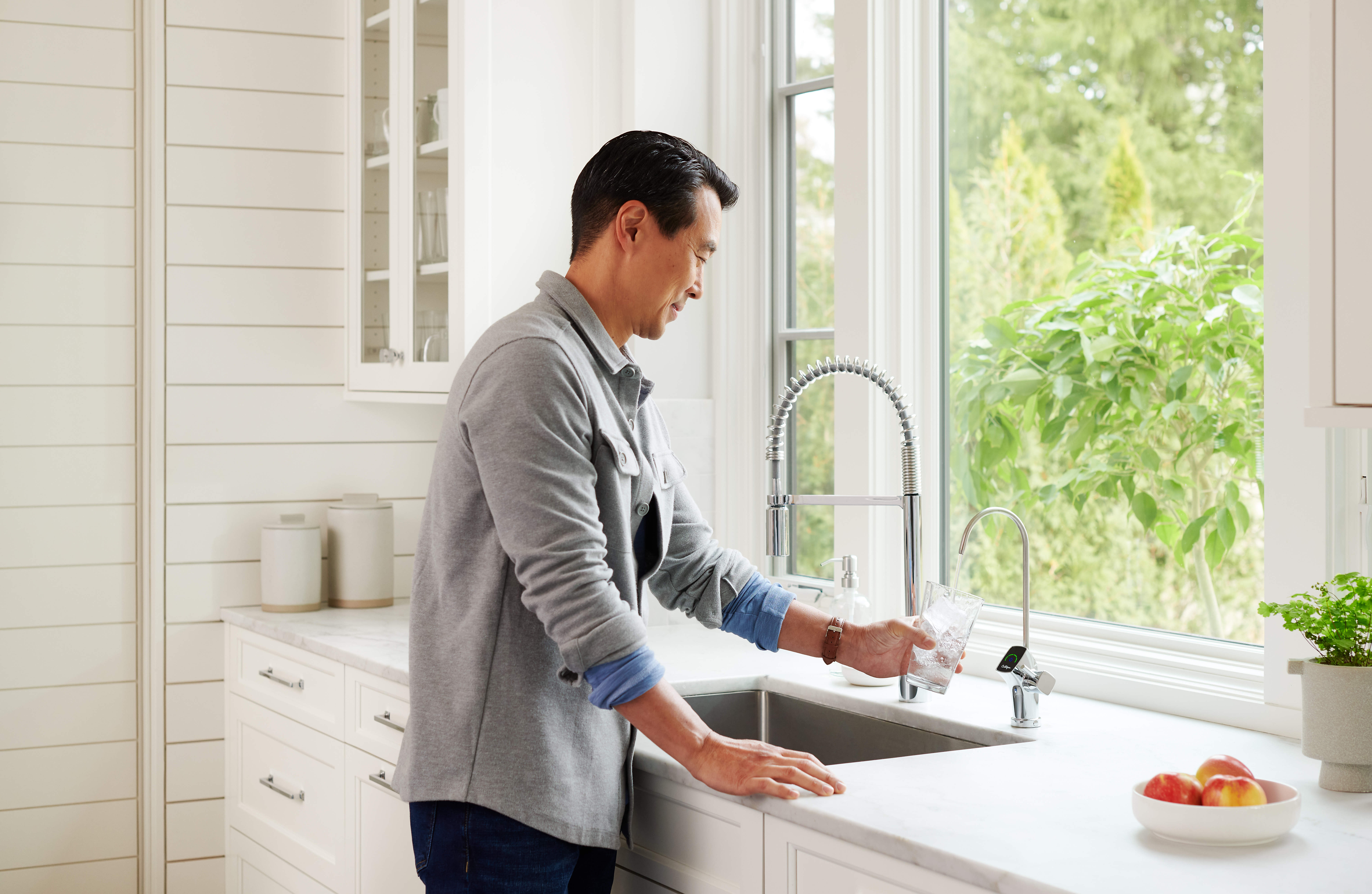 Culligan at kitchen sink