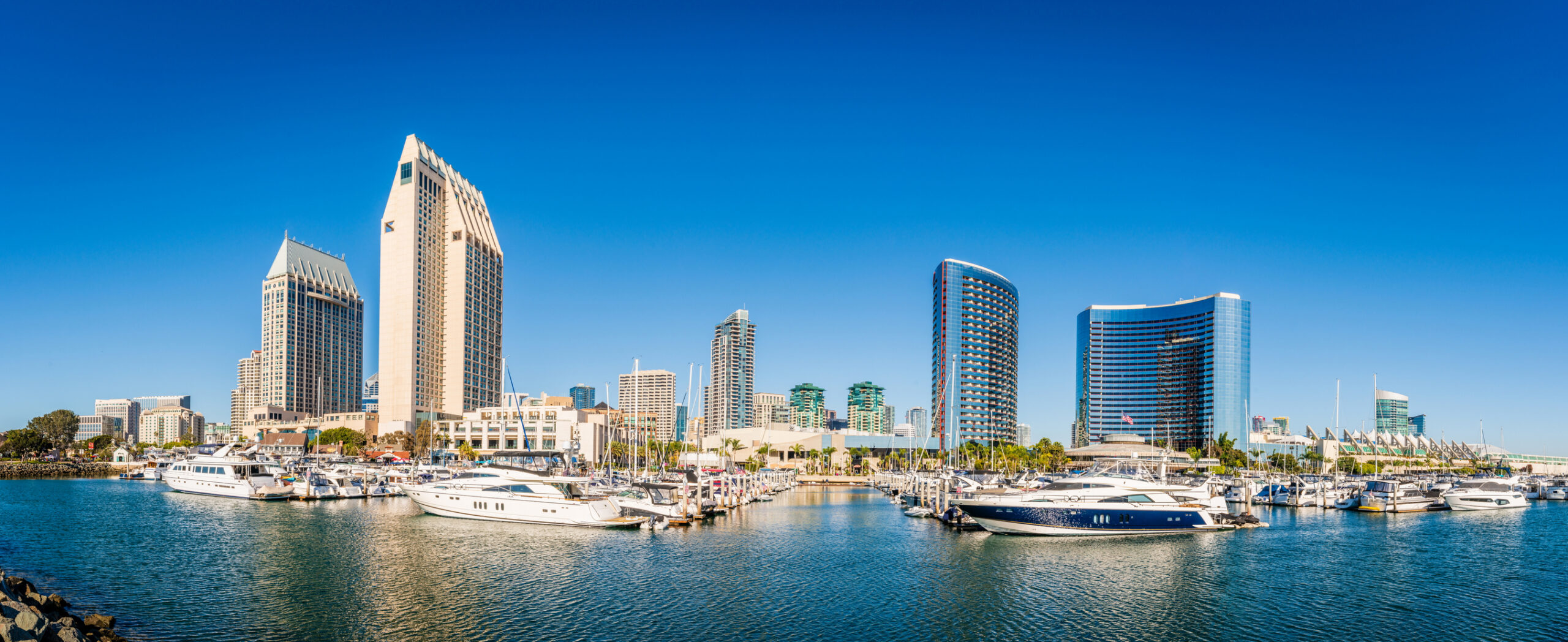 Panoramic view of San Diego Marina